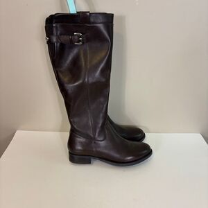 Steve Madden Brown Leather Tall Riding Boots Size 8.5